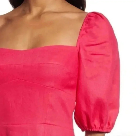 NEW Reformation corvette pink midi dress B3 - Picture 3 of 8